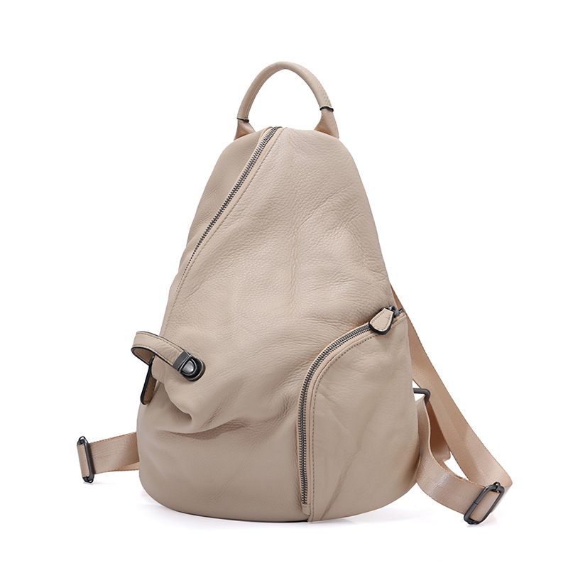 Genuine Leather Backpack - Zency Women's Genuine Leather Anti-theft Backpack