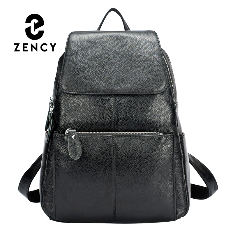 Genuine Leather Backpack - Zency Genuine Leather Women Backpack High