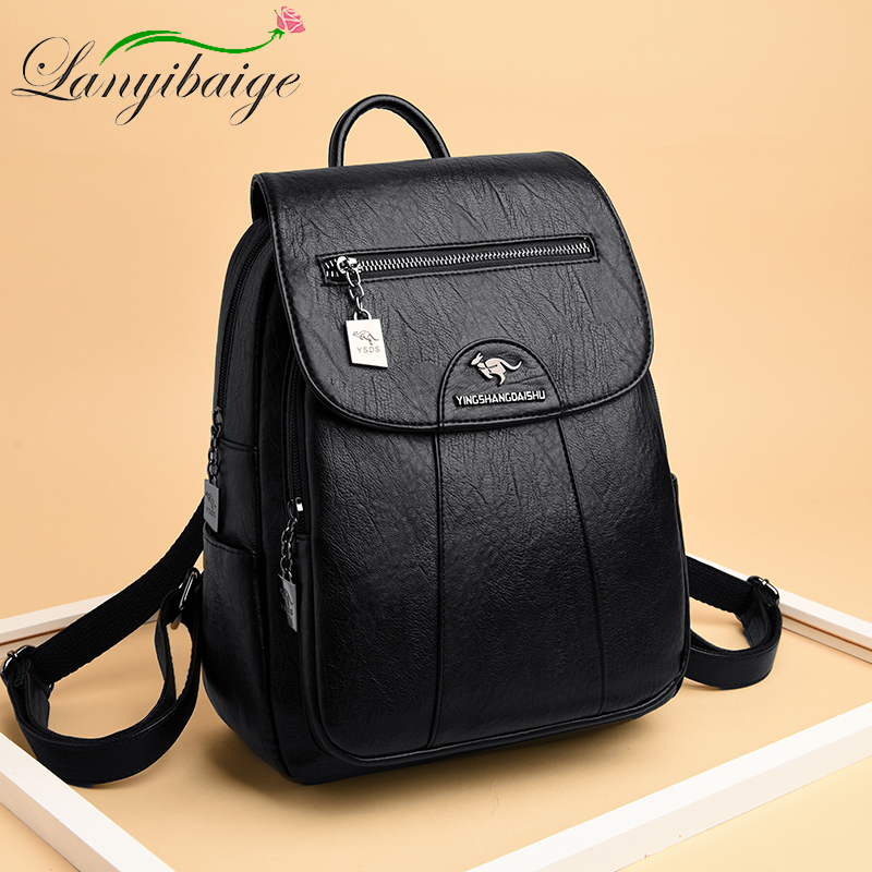 Genuine Leather Backpack - 6 Colors Women 's Backpack 2024