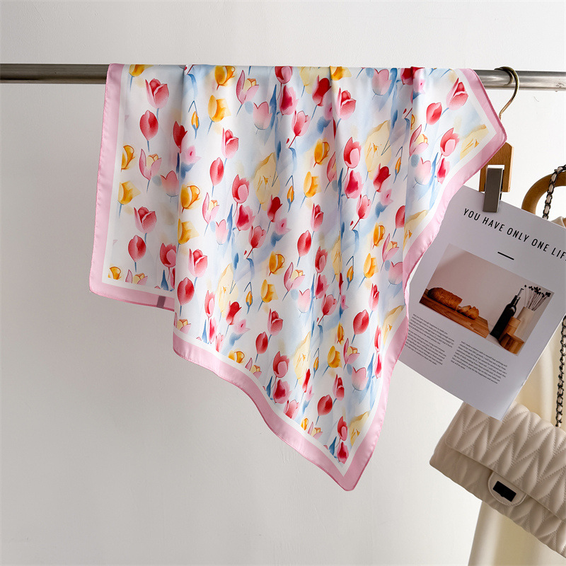 Luxury Bags For Summer - Luxury Printed Square Scarves Women's Silk