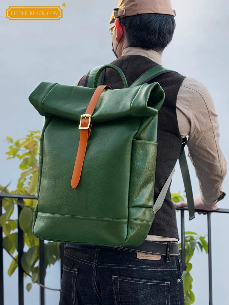 Large Capacity Mens Genuine Le - Genuine Leather Backpack ulasan dan harga