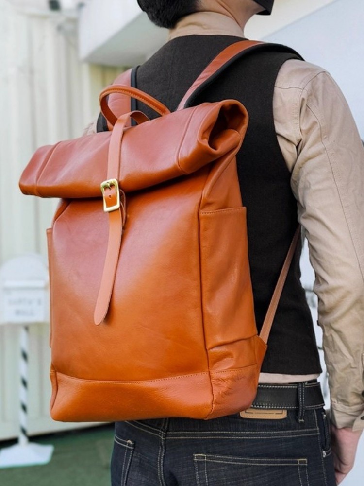 Large Capacity Mens Genuine Le - Genuine Leather Backpack ulasan dan harga