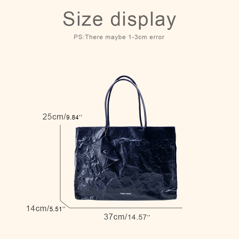 Korean Casual Kraft Paper Tote - Luxury Bags Tote ulasan dan harga