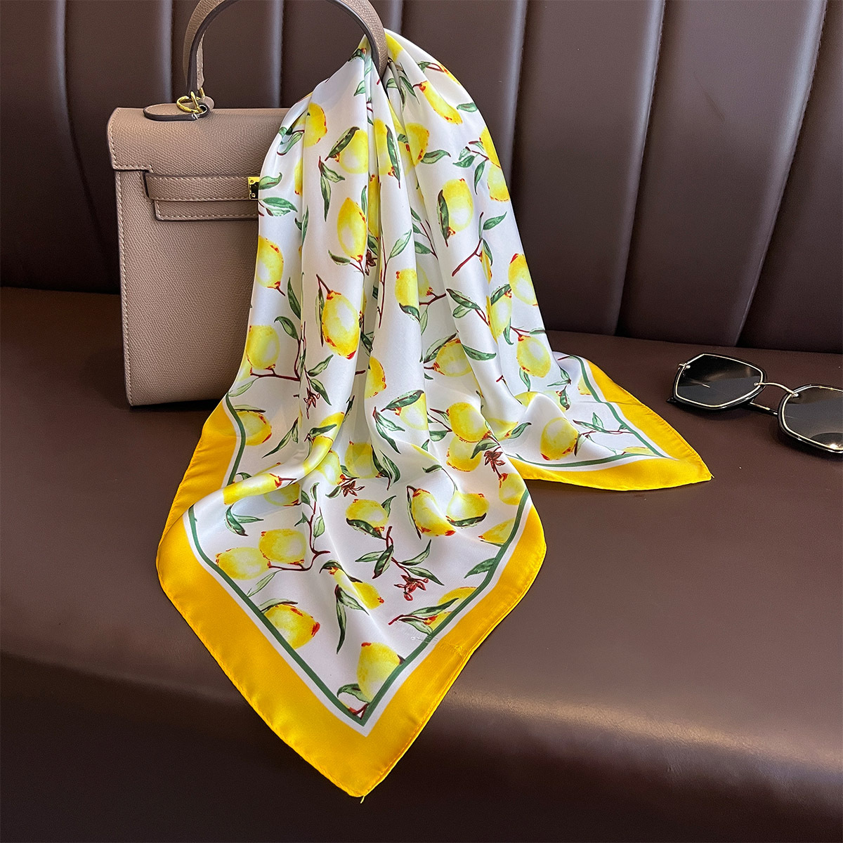 Luxury Yellow Lemon Print Squa - Luxury Bags Yellow ulasan dan harga