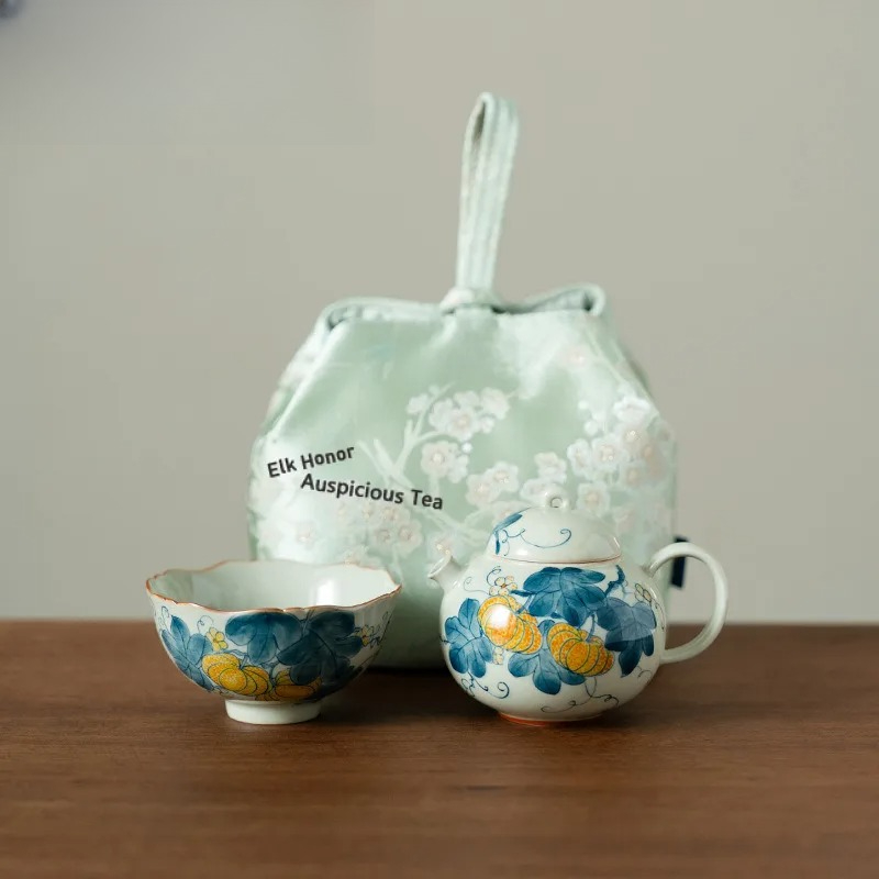 Hand-painted Pumpkin Travel Te - Luxury Bags Hand Painted ulasan dan harga