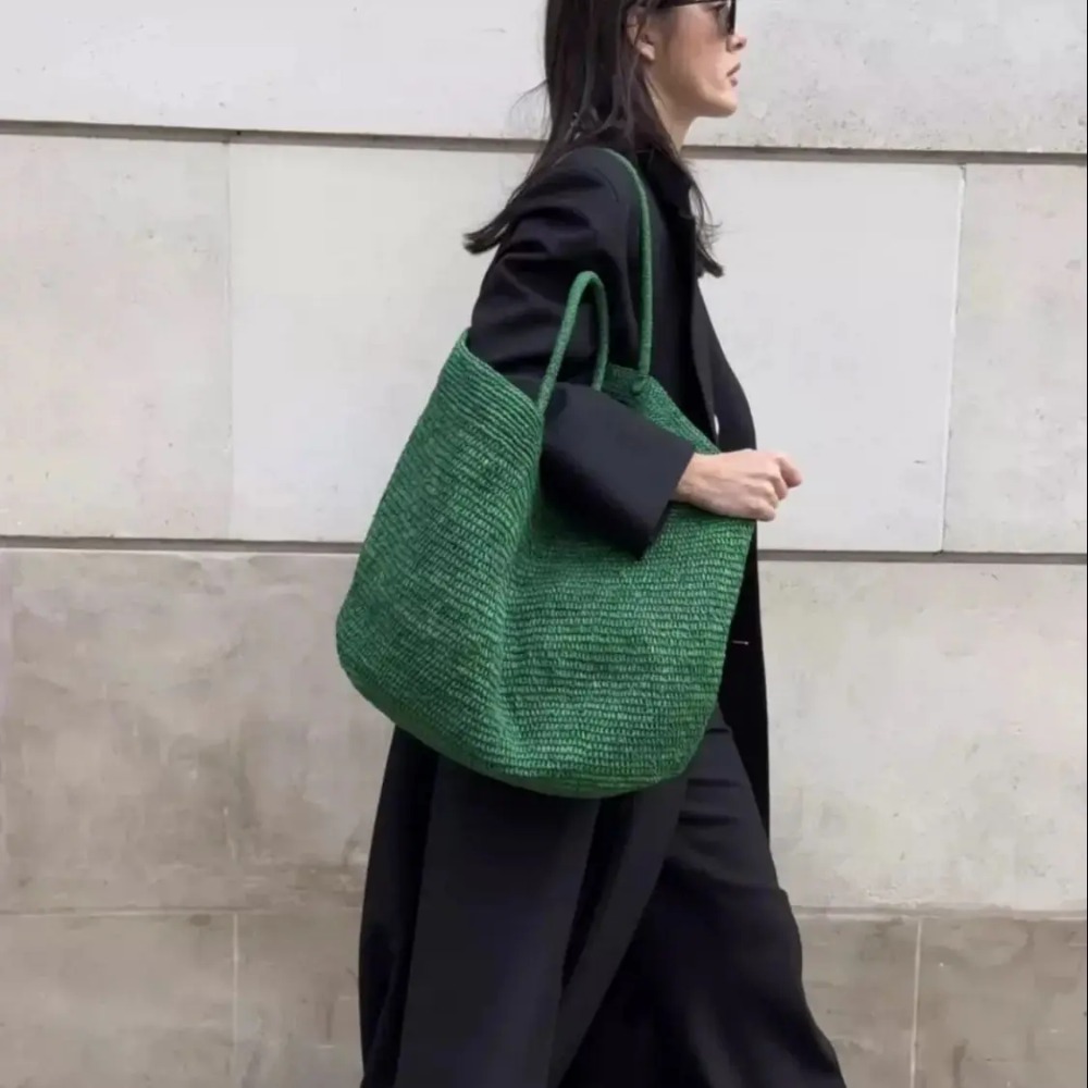 2026 Women Large Handwoven Rat - Luxury Bags For Summer ulasan dan harga