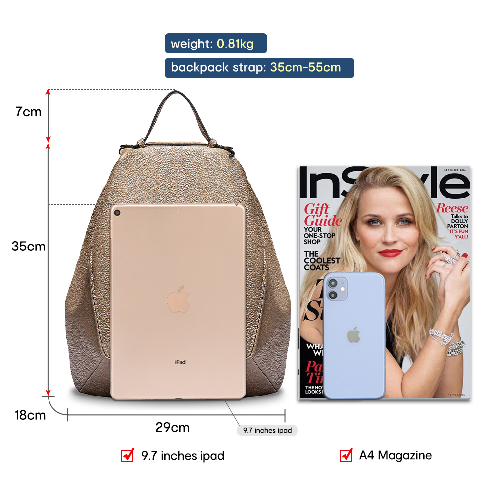 Zency Women 100% Genuine Leath - Genuine Leather Backpack ulasan dan harga