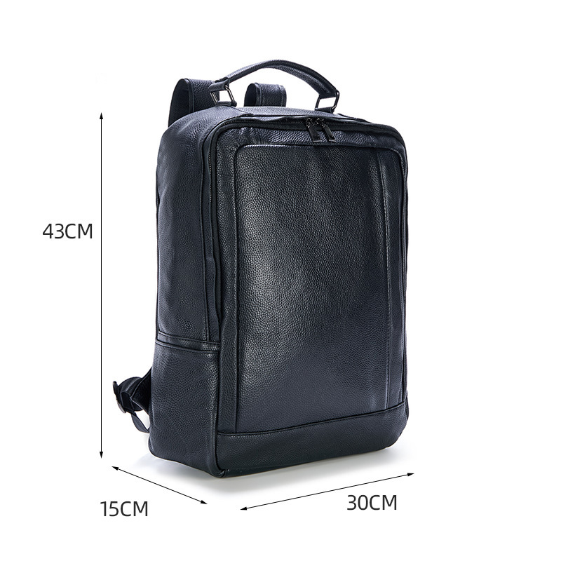 Men's genuine leather double-s - Genuine Leather Backpack ulasan dan harga
