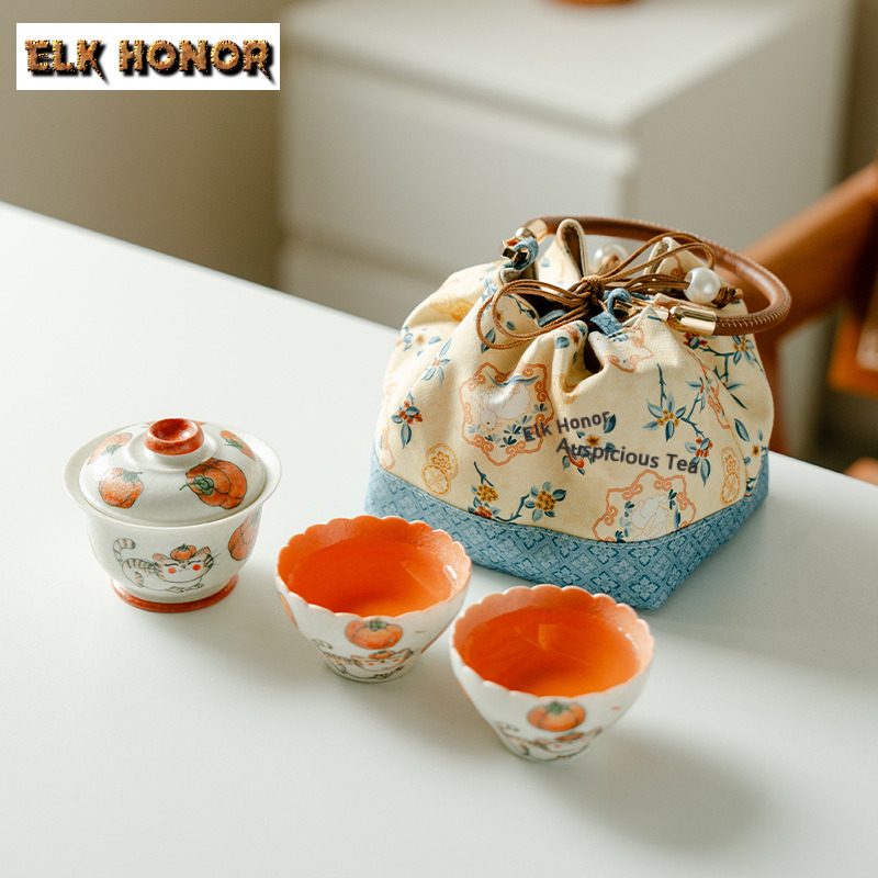 Hand-painted Persimmons Travel - Luxury Bags Hand Painted ulasan dan harga