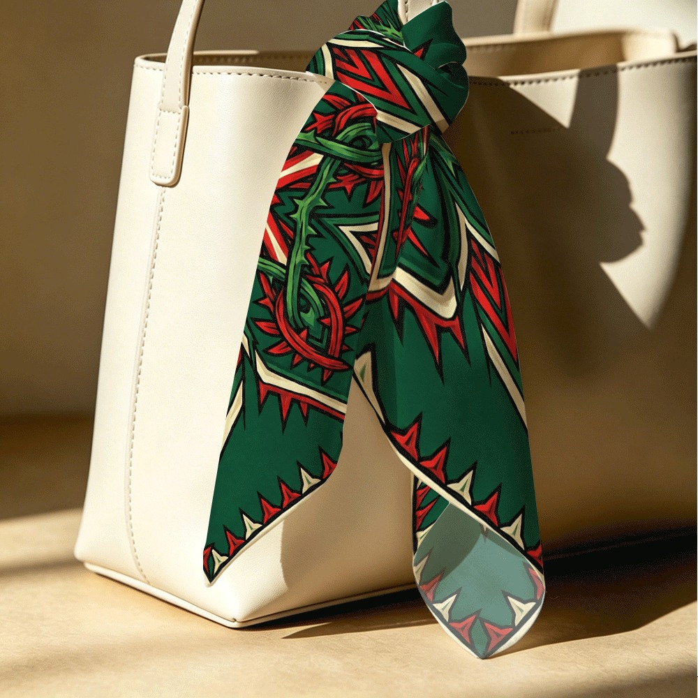 Red and green thorny vine patt - Luxury Bags For Summer ulasan dan harga