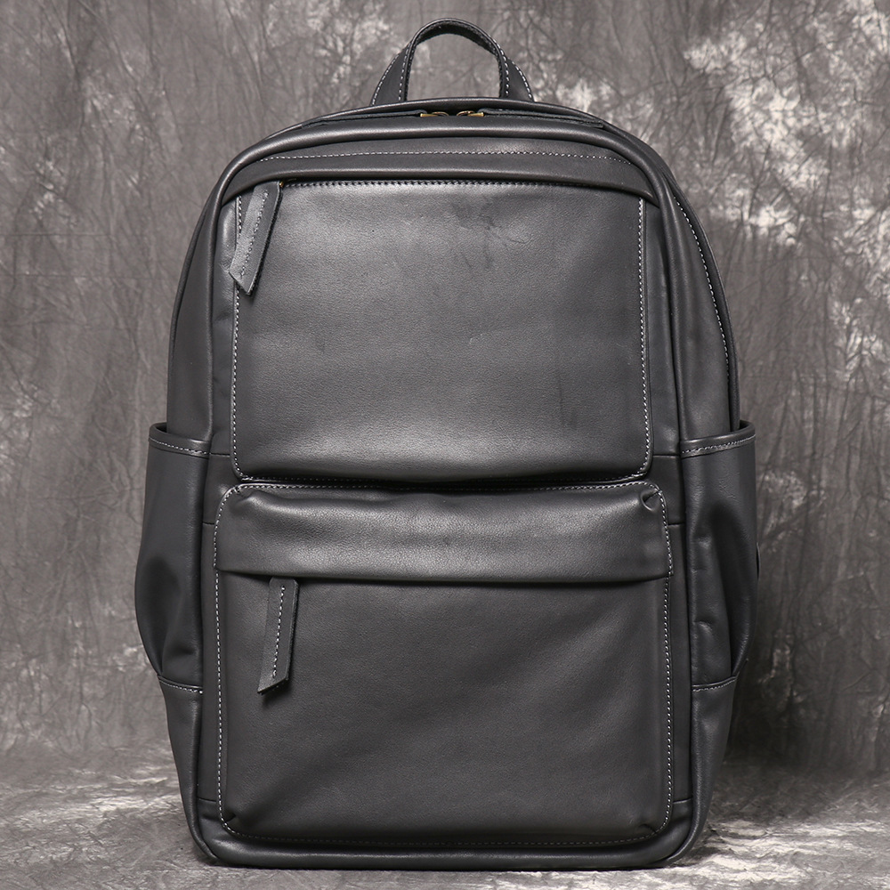 Genuine Leather Men Business B - Genuine Leather Backpack ulasan dan harga