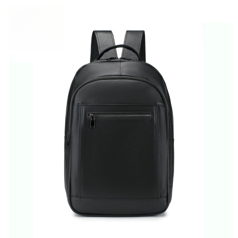 Leather double shoulder male b - Genuine Leather Backpack ulasan dan harga