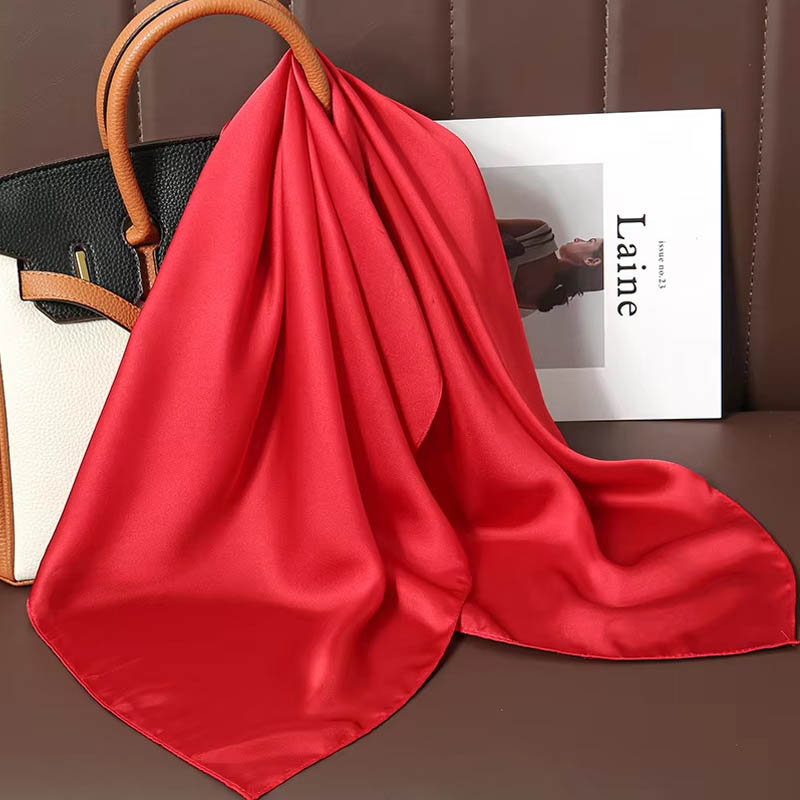 Luxury Solid Color Silk Square - Luxury Bags In China ulasan dan harga