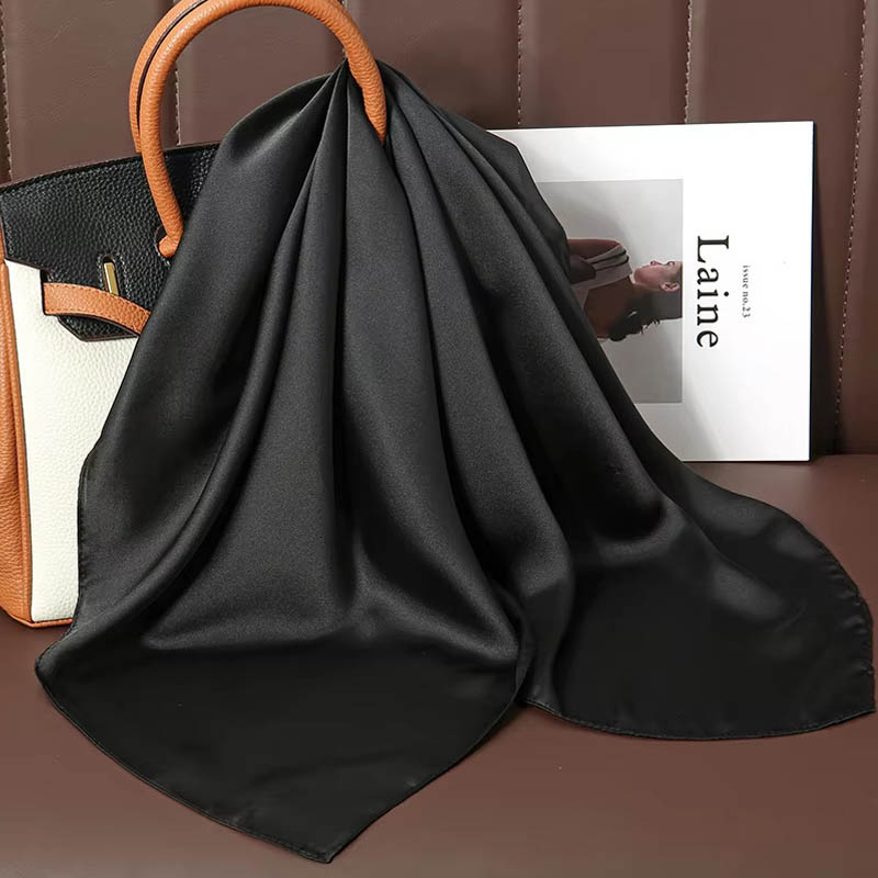 Luxury Solid Color Silk Square - Luxury Bags In China ulasan dan harga