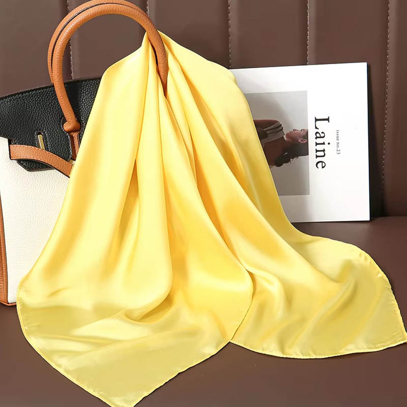 Luxury Solid Color Silk Square - Luxury Bags In China ulasan dan harga