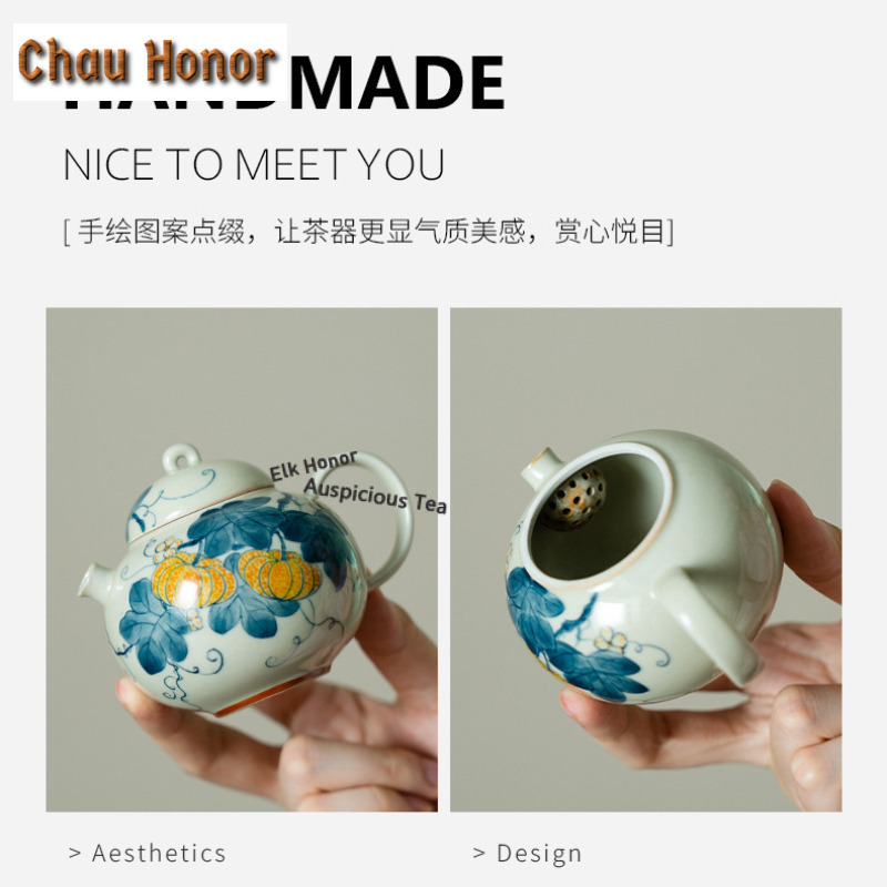 Hand-painted Pumpkin Travel Te - Luxury Bags Hand Painted ulasan dan harga