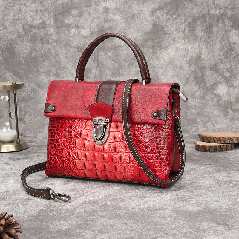 Johnature Retro Alligator Patt - Luxury Bags Hand Painted ulasan dan harga