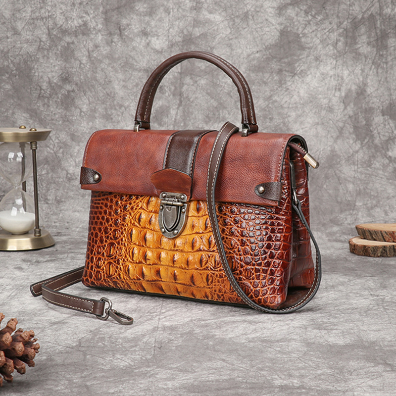 Johnature Retro Alligator Patt - Luxury Bags Hand Painted ulasan dan harga