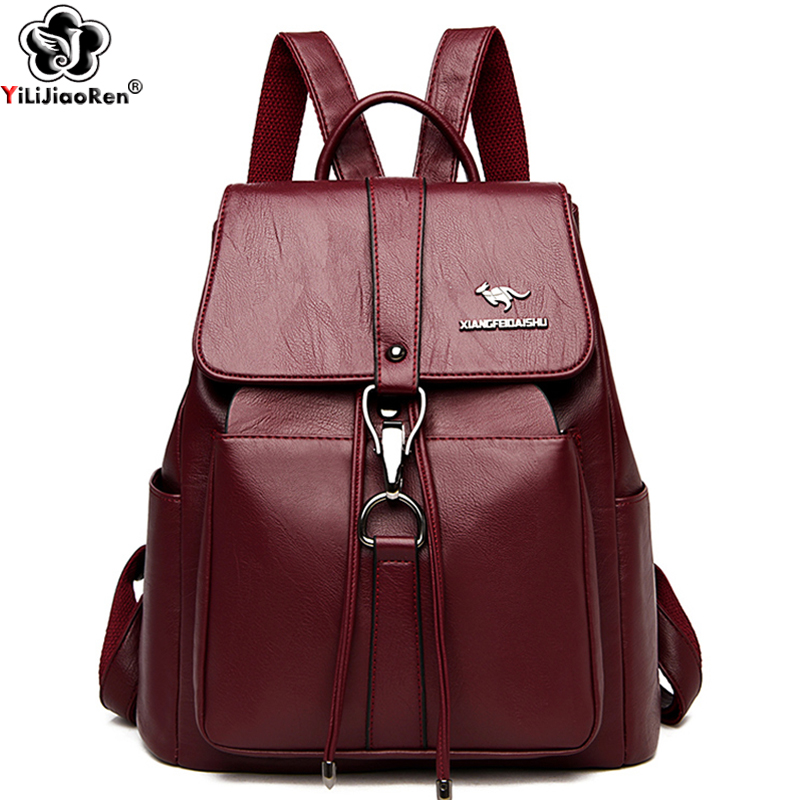 Anti Theft Backpack Women Shou - Genuine Leather Backpack ulasan dan harga