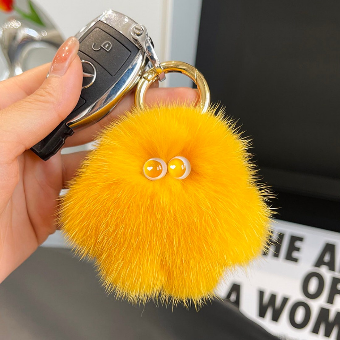 Luxury 8Cm Fluffy Real Mink Fu - Luxury Bags Yellow ulasan dan harga
