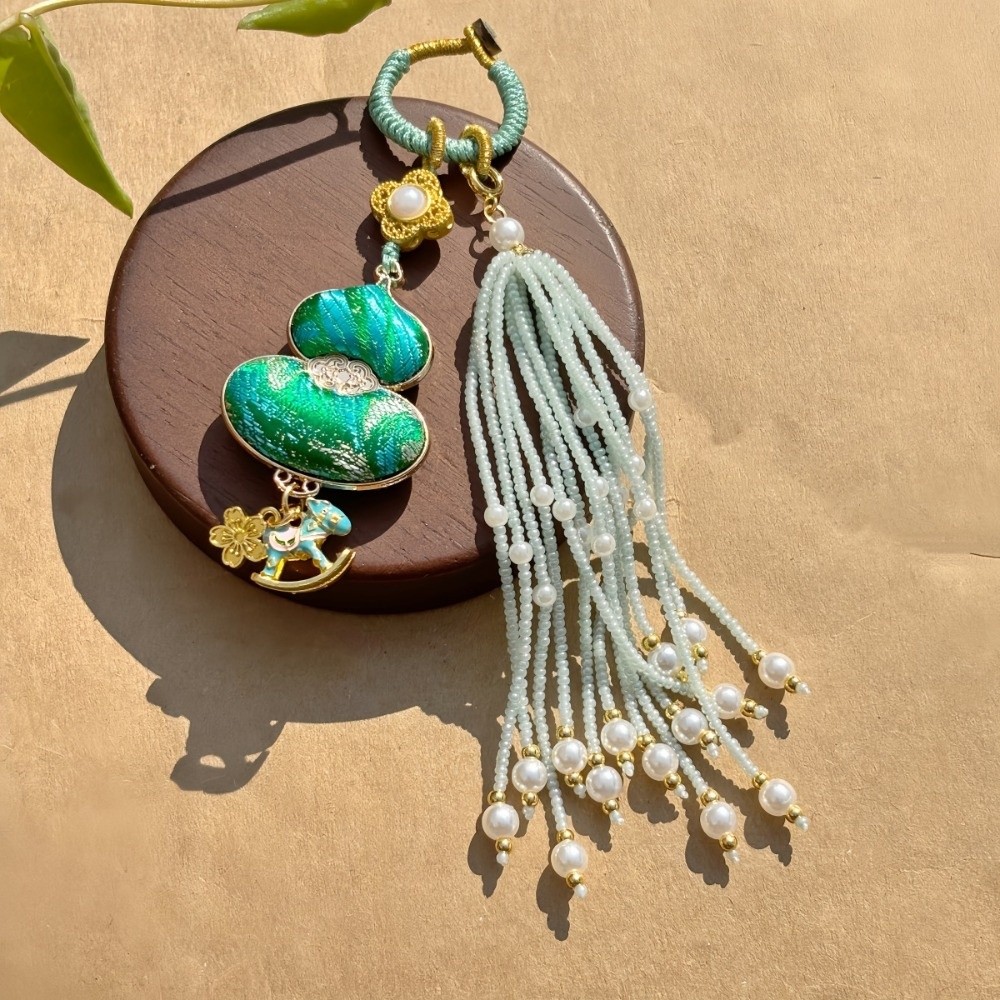 Luxury Brocade Gourd Pendant B - Luxury Bags Yellow ulasan dan harga