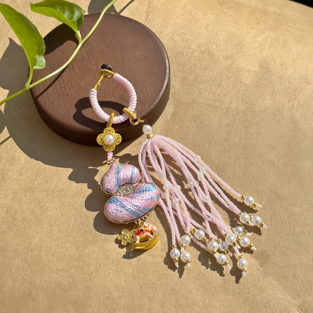 Luxury Brocade Gourd Pendant B - Luxury Bags Yellow ulasan dan harga