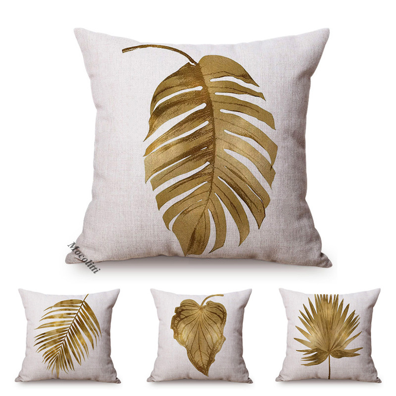 Golden Leaf Style Cotton Linen - Luxury Bags Hand Painted ulasan dan harga