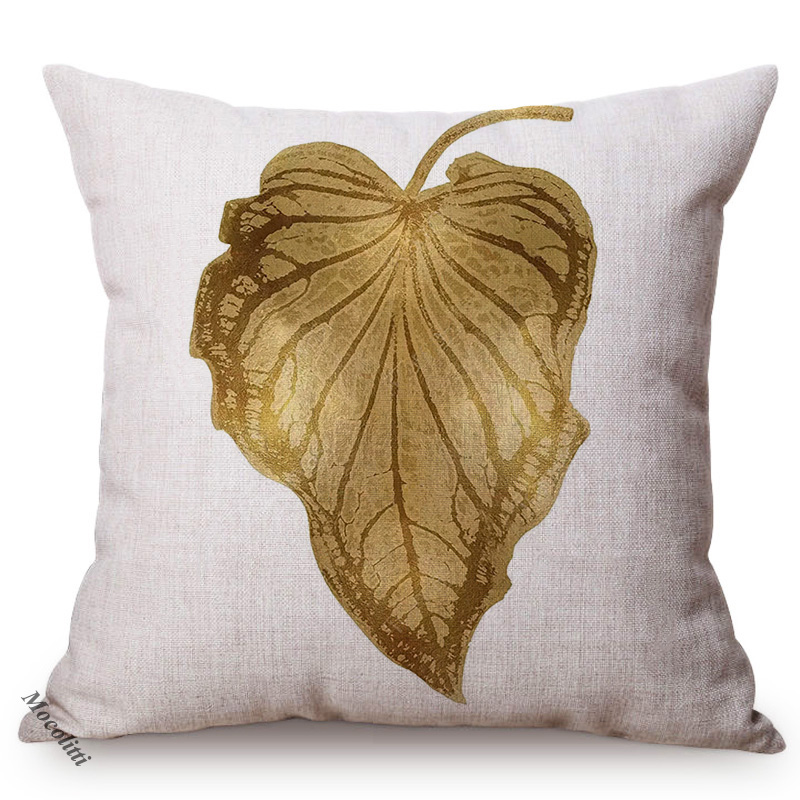 Golden Leaf Style Cotton Linen - Luxury Bags Hand Painted ulasan dan harga