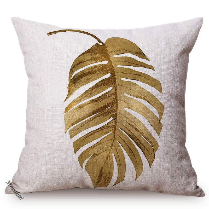Golden Leaf Style Cotton Linen - Luxury Bags Hand Painted ulasan dan harga