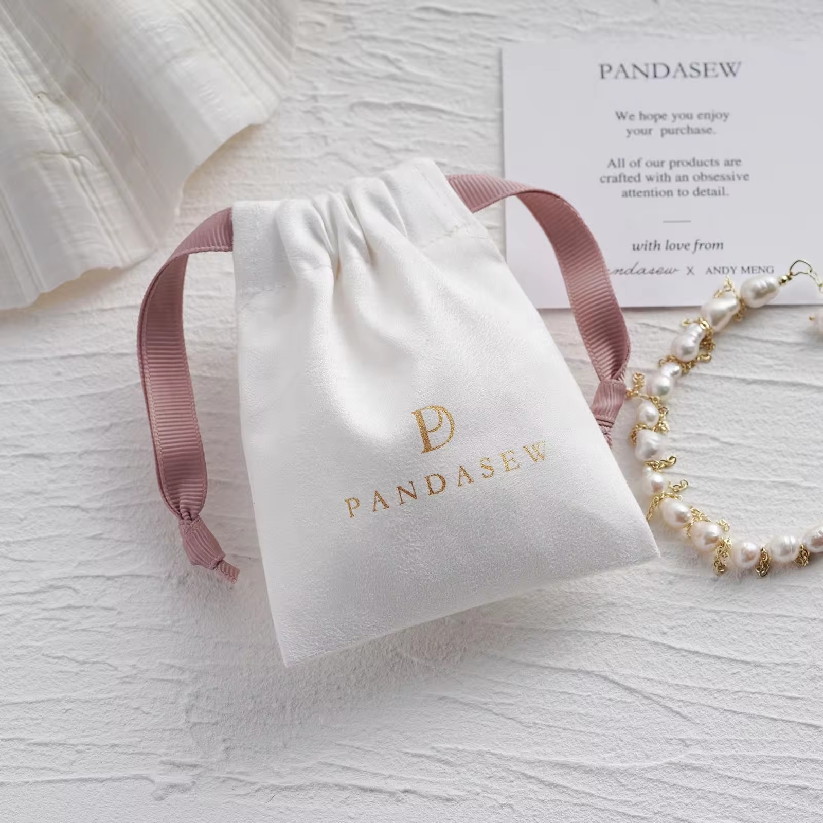 Custom Logo Luxury Suede Draws - Luxury Bags Logo ulasan dan harga