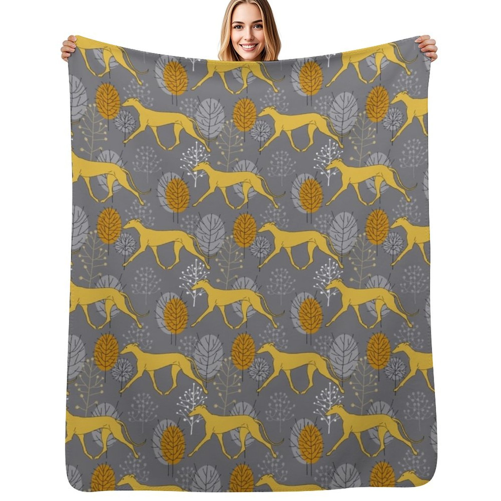 Trotting yellow galgos Throw B - Luxury Bags Yellow ulasan dan harga