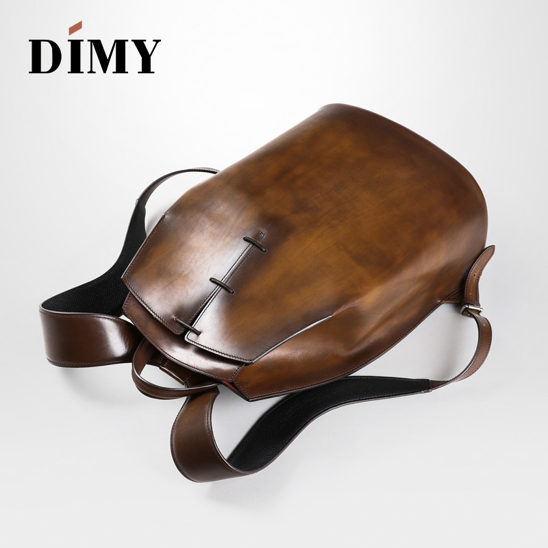 DIMY 2025 new men's genuine le - Genuine Leather Backpack ulasan dan harga