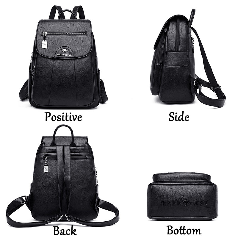 6 Colors Women 's Backpack 202 - Genuine Leather Backpack ulasan dan harga