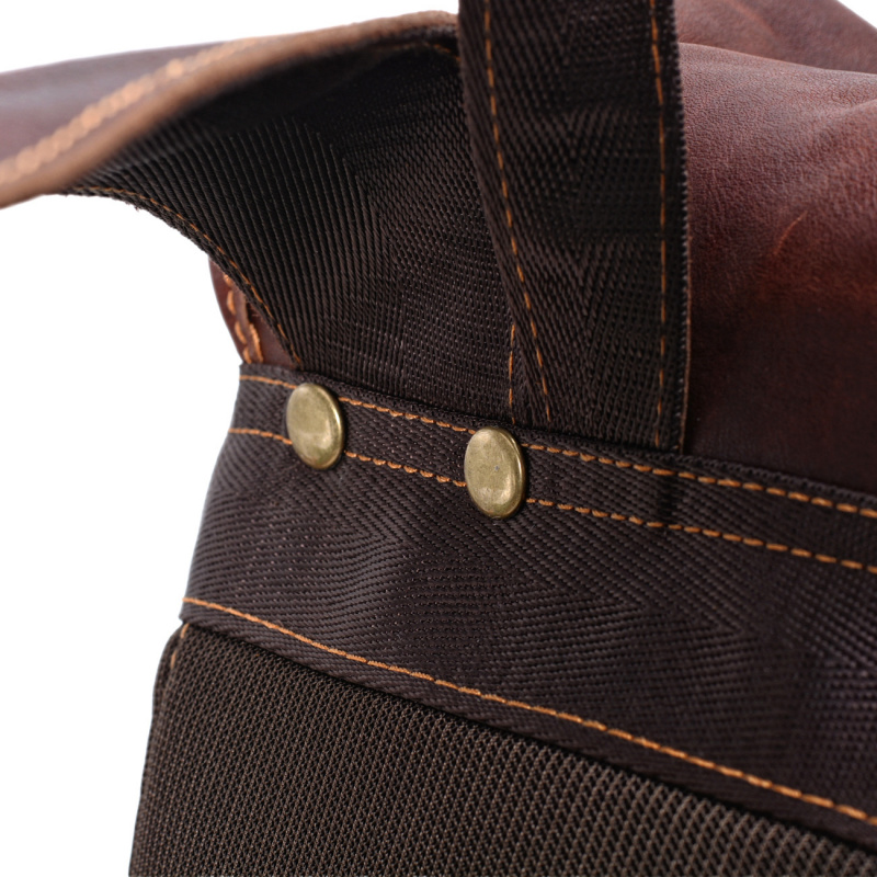 Retro Men's Shoulder Bag Leath - Genuine Leather Backpack ulasan dan harga