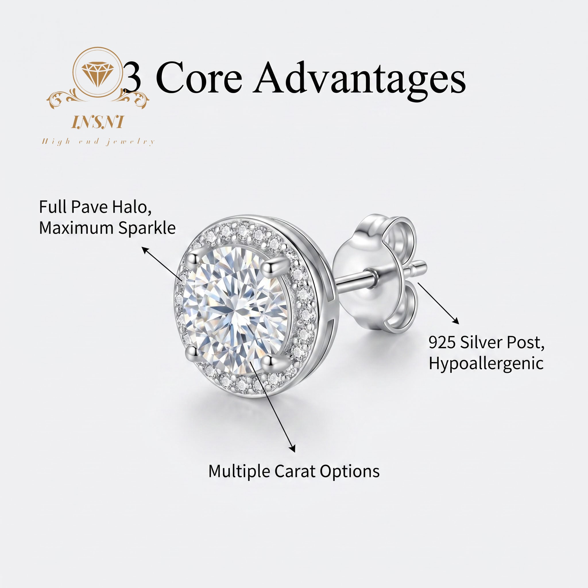 D-color Moissanite Sterling Si - Luxury Bags Dropshipping ulasan dan harga