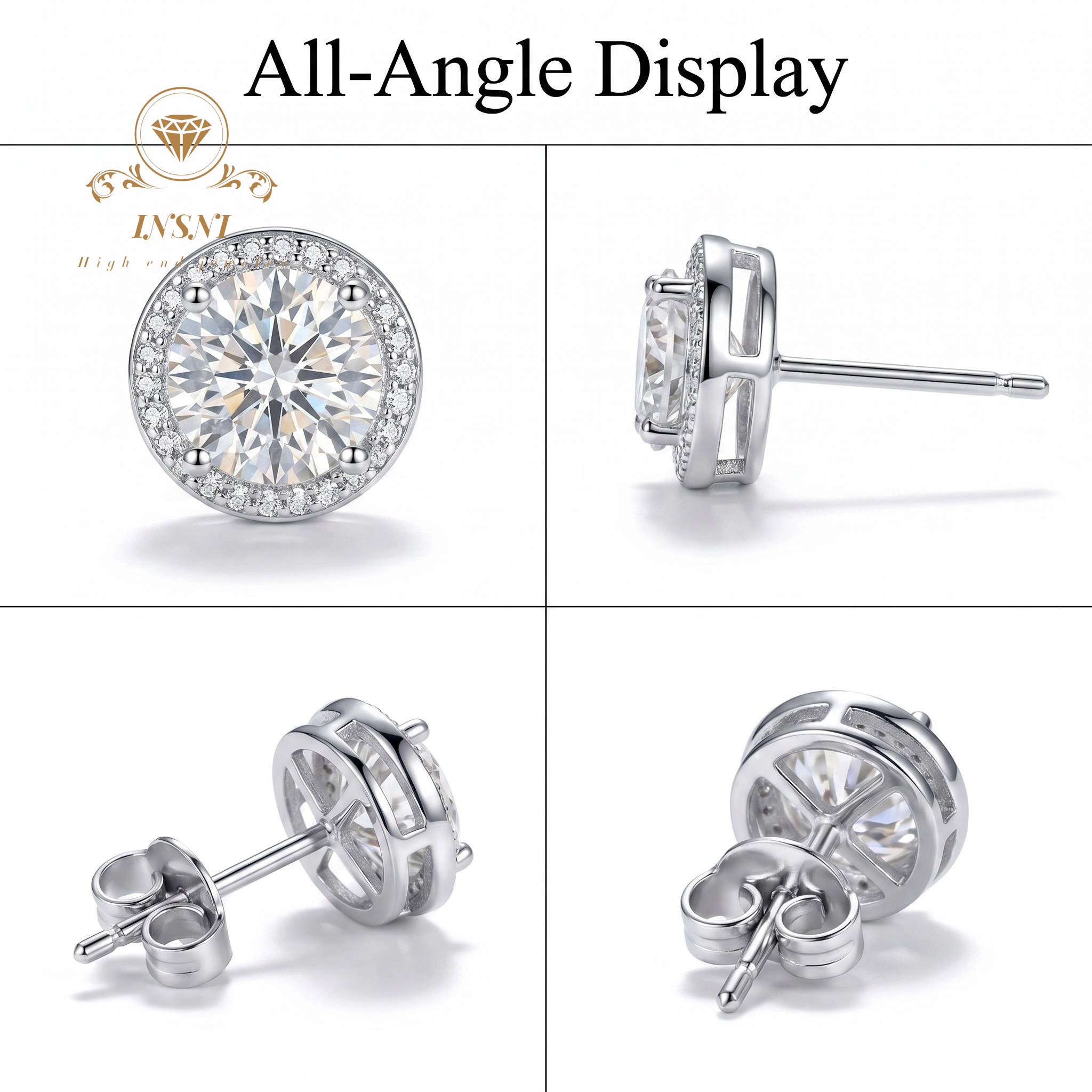 D-color Moissanite Sterling Si - Luxury Bags Dropshipping ulasan dan harga