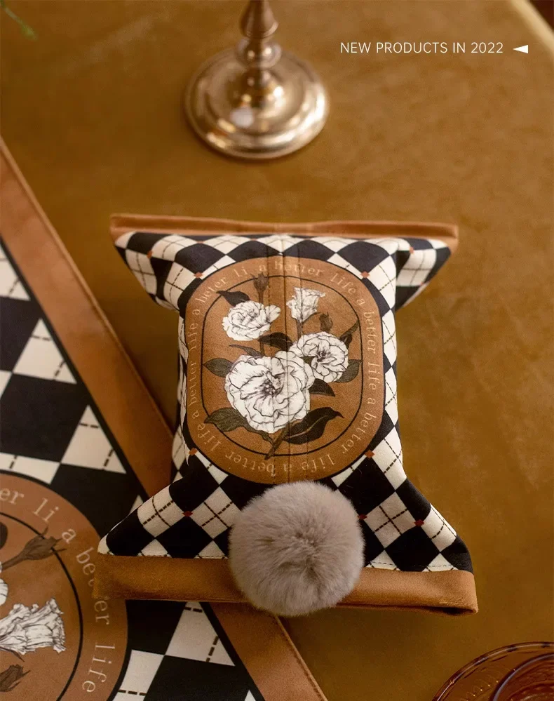Light Luxury Tissue Box, Retro - Luxury Bags Hand Painted ulasan dan harga